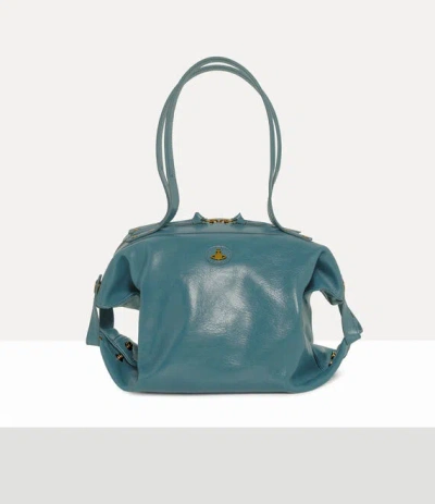 Vivienne Westwood Medium Mara Holdall Leather Blue