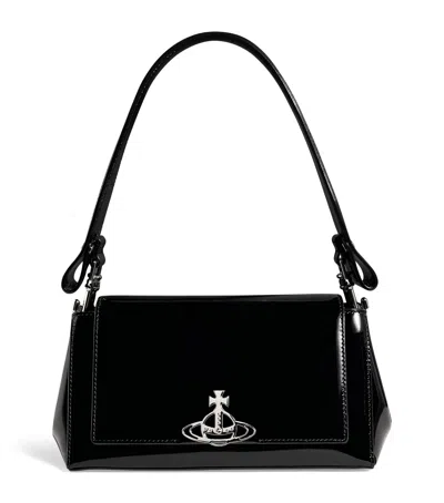 VIVIENNE WESTWOOD MEDIUM PATENT LEATHER HAZEL TOP-HANDLE BAG