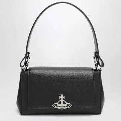 Vivienne Westwood Medium Smooth Shoulder Bag Hazel In Black