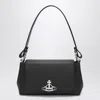 Vivienne Westwood Hazel Medium Glossed Leather Shoulder Bag In Black