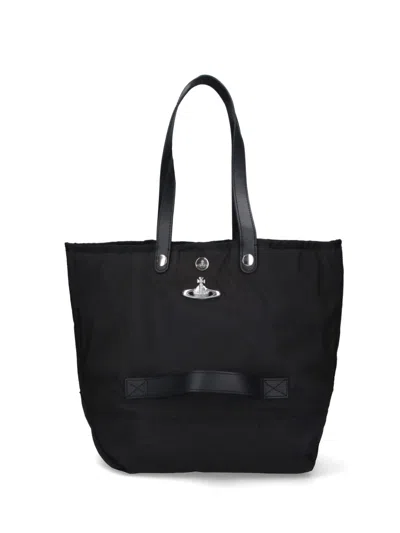 Vivienne Westwood Medium Tote Bag "utility" In Black