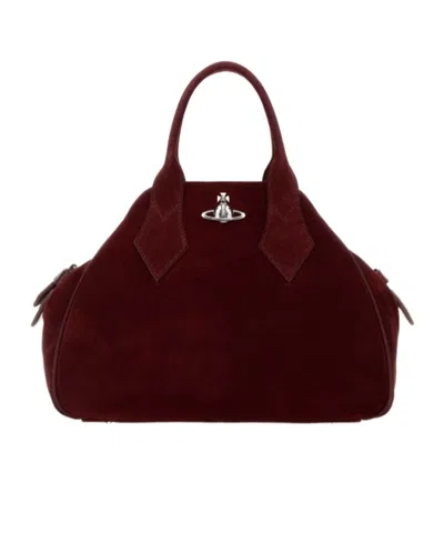 Vivienne Westwood Medium Yasmin Tote Bag In Burgundy