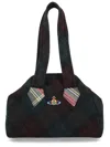 Vivienne Westwood Logo Embroidered Checked Handbag In Multi