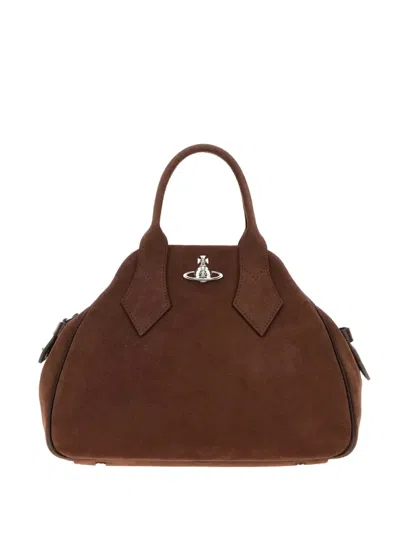VIVIENNE WESTWOOD MEDIUM YASMINE ORB APPLIQUÉ TOTE BAG