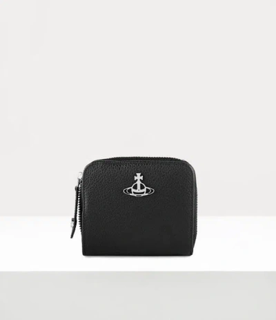 Vivienne Westwood Medium Zip Wallet In Black