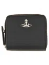 Vivienne Westwood Medium Zippered Wallet In Black
