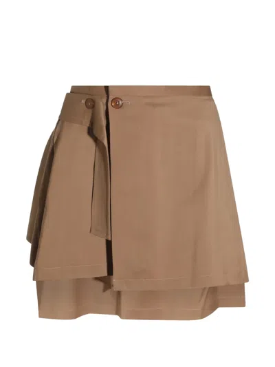 Vivienne Westwood Megan Kilt Layered Wrap Mini Skirt In Neutrals