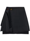 Vivienne Westwood Meghan Asymmetric Virgin Wool Skirt In Blue