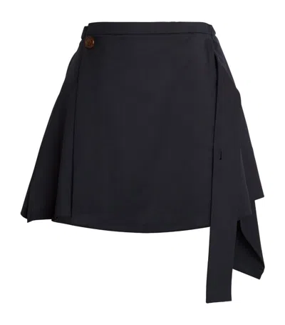 Vivienne Westwood Meghan Wrap Mini Skirt In Navy