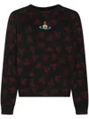Vivienne Westwood Men Allover Logo Crweneck Sweater In Multicolor