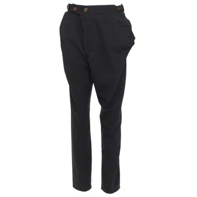 Pre-owned Vivienne Westwood Men Black 3d Cut Drop Crotch Cropped Pants It48 M