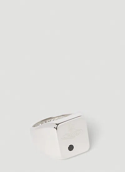 Vivienne Westwood Men Carlo Signet Ring In Silver