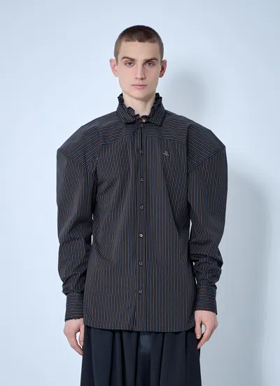 Vivienne Westwood Men Frilly Football Shirt In Blue