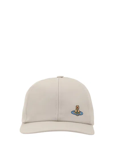 Vivienne Westwood Men Logoed Baseball Hat In White