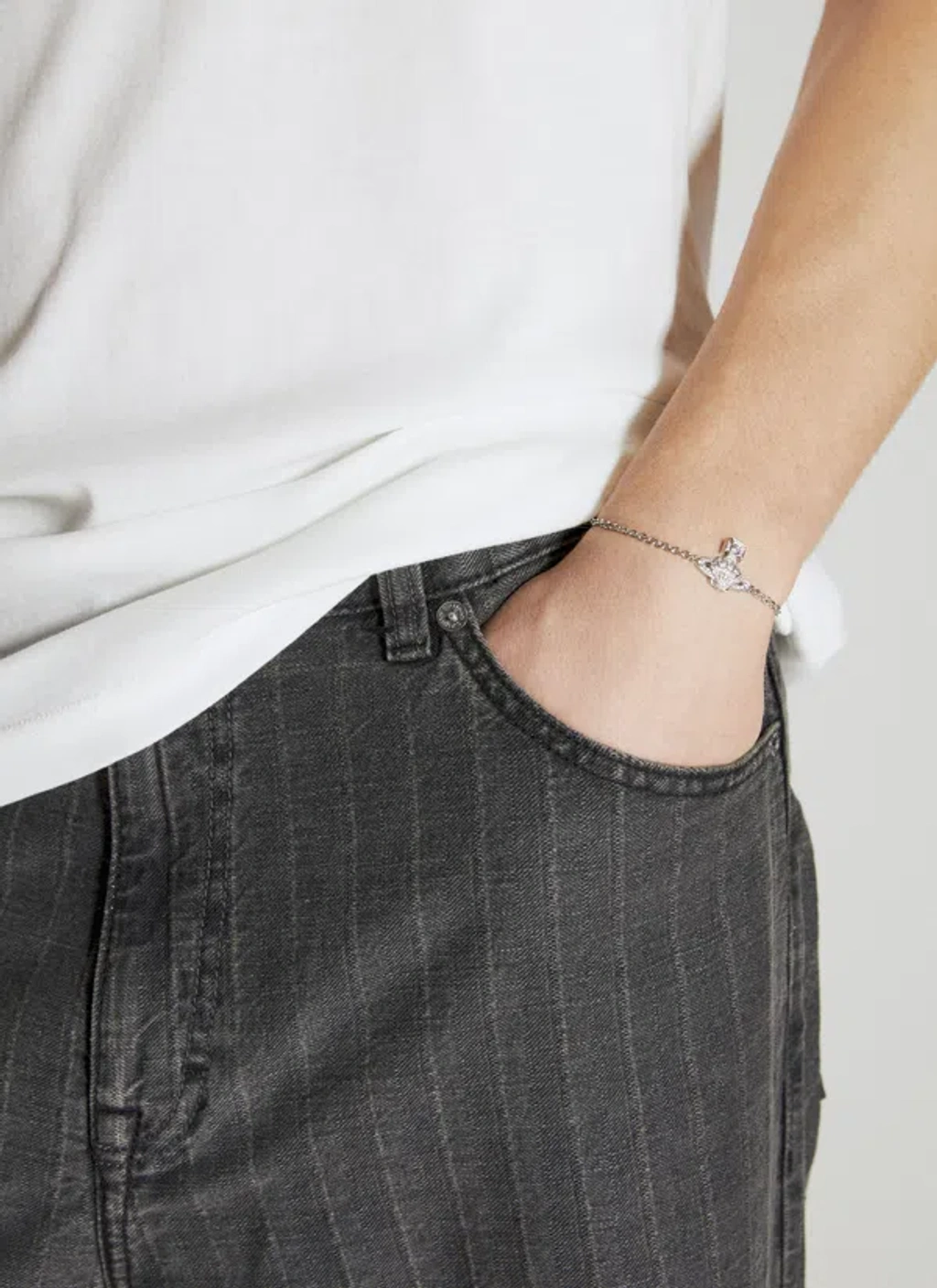 【Vivienne Westwood】NATALINA ブレスレット Vivienne Westwood Men Natalina Bracelet In Silver | ModeSens