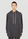 Vivienne Westwood Pinstripe Hooded Overshirt In Black