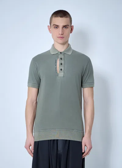 Vivienne Westwood Ripped Polo Shirt In Green