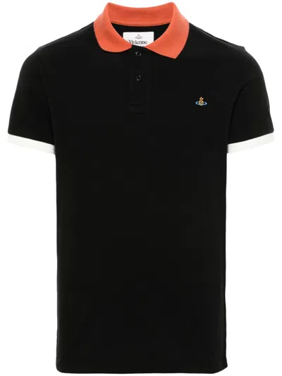 Vivienne Westwood Polo With Logo In Black