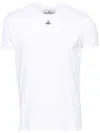 Vivienne Westwood White Crewneck Logo Embroidery T-shirt In White