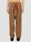 Vivienne Westwood Wreck Straight-leg Drawstring Pants In Brown