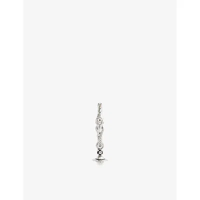 Vivienne Westwood Mens Antique Platinum Albane Brass Single Earring In Metallic