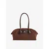 Vivienne Westwood Mens Aw25-chocolate Brown Shirley Small Suede Holdall