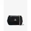 Vivienne Westwood Mens Aw25-dark Check Purse Small Wool Shoulder Bag In Black