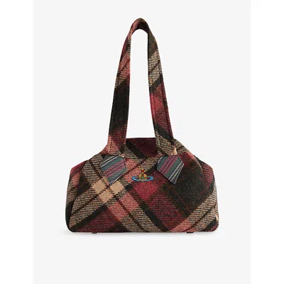 Vivienne Westwood Mens Aw25-light Check Archive Tartan Wool Handbag