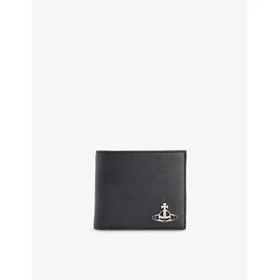 Vivienne Westwood Mens Billfold Faux-leather Wallet Ss25-black