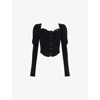 Vivienne Westwood Mens Black Bea Corset Cotton And Cashmere-blend Cardigan In Black