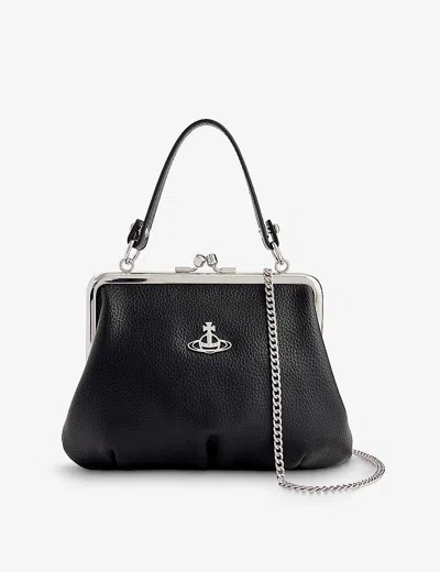 Vivienne Westwood Mens Black Granny Frame Recycled-polyurethane Cross-body Bag