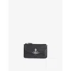 Vivienne Westwood Mens Half Moon Leather Card Holder Black