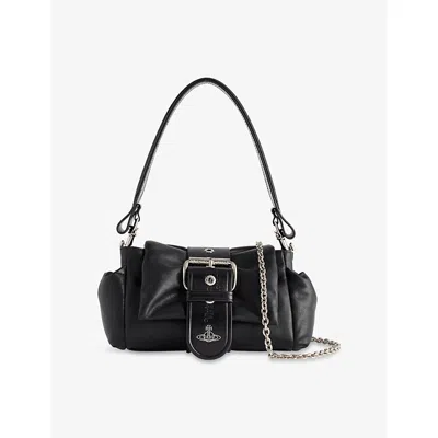 Vivienne Westwood Mens Black Hazel Treasure Leather Handbag