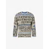 Vivienne Westwood Mens Blue Tapestry Lili Graphic-pattern Knit Jumper In Multi