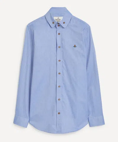 Vivienne Westwood Mens Blue Two-button Krall Shirt