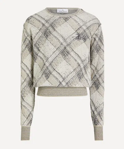 Vivienne Westwood Mens Broken Tartan Jumper In Multi