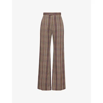 Vivienne Westwood Mens Check Wide-leg Woven Trousers Multi