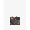 Vivienne Westwood Heart Card Holder Saffiano Printed Chelsea-tartan One Size Women In Multi