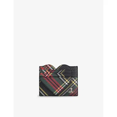 Vivienne Westwood Mens Heart Leather Card Holder Chelsea Tartan