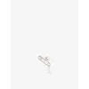 Vivienne Westwood Mens  Claude Brass Single Stud Earring In Platinum / Creamrose Prl