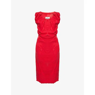 Vivienne Westwood Mens Ermine Ginnie Amber Draped Woven Midi Dress