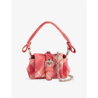 Vivienne Westwood Mens Fraser Pink Hazel Treasure Wool-blend Top-handle Bag