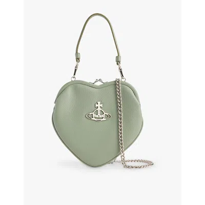 Vivienne Westwood Mens Belle Heart Frame Faux-leather Purse Green