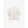 Vivienne Westwood Mens Grey Melange Eli Volume-sleeve Wool Knitted Cardigan In Gray