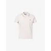 Vivienne Westwood Mens Lilac Ash Logo-embroidered Short-sleeve Cotton Polo Shirt In White