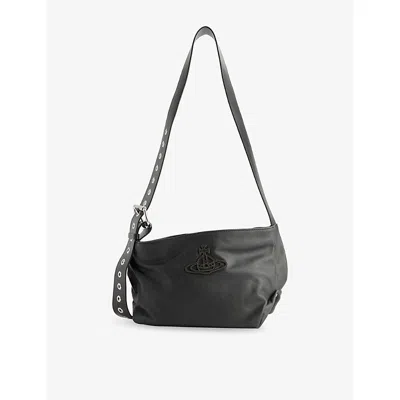 Vivienne Westwood Mens Maxime Small Leather Cross-body Bag Off Black
