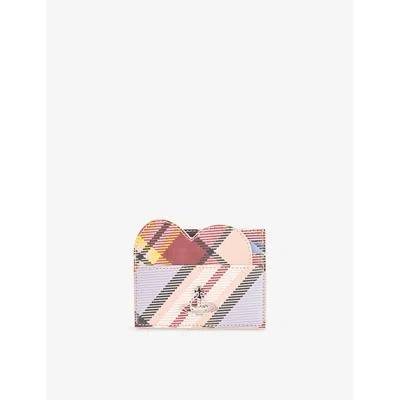 Vivienne Westwood Mens Mc Haze Heart Asymmetric Mchaze Lethaer Cardholder