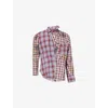 Vivienne Westwood Mens Multi Chaos Asymmetric Cotton Shirt In Red