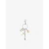 Vivienne Westwood Mens Multi Charm Silver Keyring In Silver