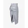 Vivienne Westwood Mens Multi Side Panther Check Wool-linen Blend Midi Skirt In Multi